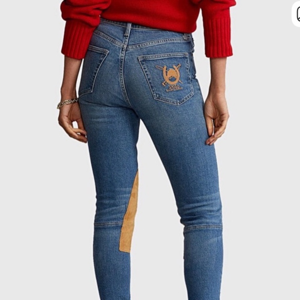POLO RALPH LAUREN Retro High Waist Skinny Jodhpur-Style Jeans--28 - Picture 4 of 16